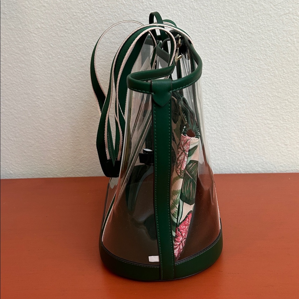 Kate Spade Transparent Tote with Green Trim and Small bag NWT - Picture 5 of 9